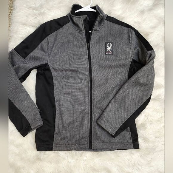 Spyder colorblock knit exterior/ fleece microfiber interior small jacket‎ - Picture 1 of 12